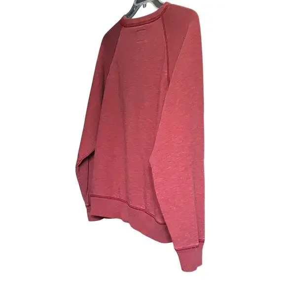 AMERICAN EAGLE LONG SLEEVE CREWNECK SWEATSHIRT, WOMENS, M, HEATHER CRANBERRY - Picture 7 of 11